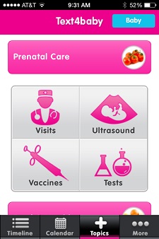 text4baby app